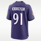 Trey Hendrickson Baltimore Ravens Men's Nike NFL Game Jersey