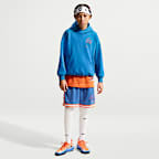 Sudadera con gorro de básquetbol de tejido Fleece oversized para niños talla grande Nike Sportswear