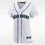 Jersey Nike de la MLB Replica para mujer de Cal Raleigh de los Seattle Mariners
