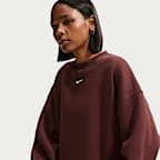 Nike Studio Fleece Medium Weight Women's Oversized Crew-Neck Sweatshirt