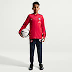 Atlético Madrid Strike Third Nike Dri-FIT Fußball-Trainingsanzug aus Strickmaterial für ältere Kinder