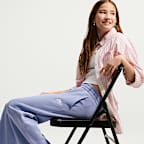 Nike Sportswear Club Fleece Girls' Wide-Leg Trousers