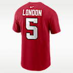 Camiseta Nike de la NFL para hombre de Drake London, Atlanta Falcons