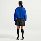 Sudadera de cuello redondo oversized cropped para mujer Nike Studio Fleece Medium Weight
