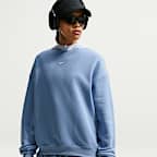 Nike Studio Fleece Orta Kalınlıkta Oversize Kadın Crew Üst