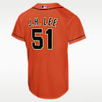 Jersey Nike de la MLB Replica para niños talla grande Jung Hoo Lee San Francisco Giants