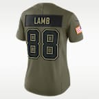 CeeDee Lamb Dallas Cowboys Salute to Service Women's Nike Dri-FIT NFL Limited Jersey