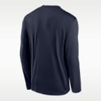 Playera de manga larga universitaria Nike Dri-FIT para hombre Illinois Basketball Shoot Around Legend