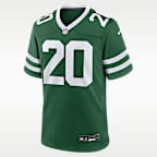 Jersey de fútbol americano Nike de la NFL Game para hombre Breece Hall New York Jets