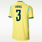Jersey de futbol Nike Dri-FIT ADV de la selección de Brasil local 2026 Match Gabriel Magalhães para niños talla grande