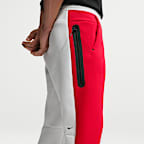 Nike Tech Men's Colour-Block Open-Hem Fleece Trousers