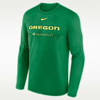 Oregon Courtside Basketball Shootaround Legend Men's Nike Dri-FIT College Long-Sleeve T-Shirt