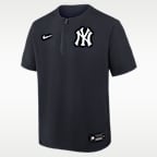 New York Yankees Authentic Collection Men's Nike Dri-FIT MLB 1/4-Zip Short-Sleeve Windshirt