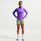 Playera de correr Dri-FIT con protección contra los rayos UV de cierre de 1/4 para mujer Nike Swift