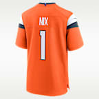 Bo Nix Denver Broncos Men's Nike NFL Game American Football Jersey