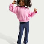 Conjunto de leggings acampanados y sudadera de cuello redondo con volantes infantil Nike