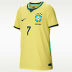 Vinícius Júnior Brazil National Team 2026 Stadium Home Big Kids' Nike Dri-FIT Soccer Jersey