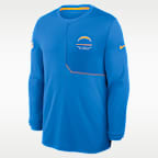 Playera de manga larga Nike Dri-FIT de la NFL para hombre Los Angeles Chargers Sideline Coach