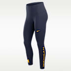 Michigan Zenvy Women's Nike Dri-FIT College High Rise 7/8 Leggings
