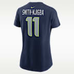 Playera Nike de la NFL para mujer Jaxon Smith-Njigba Seattle Seahawks Super Bowl LX