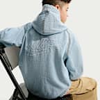 Nike Sportswear Collection Older Kids' Full-Zip Hooded Denim Jacket
