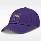 Gorra universitaria Nike ajustable para hombre LSU Sideline Gameday Club