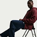 Nike Club-fleecebukser med åben kant til mænd