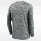 Playera de manga larga Nike Dri-FIT de la NFL para hombre Miami Dolphins Sideline Team Issue Velocity