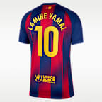 Lamine Yamal Barcelona 2025/26 Stadium Home Men's Nike Dri-FIT Soccer Jersey