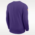 Playera de manga larga Nike Dri-FIT de la NFL para hombre Minnesota Vikings Sideline Coach