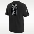 Playera Nike de la NFL para niños talla grande Jaxson Dart New York Giants Salute to Service