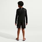 Playera de manga larga Dri-FIT UV para niño talla grande Nike Swim Hydroguard