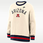 Sudadera de cuello redondo sin cierre universitaria Nike oversized para mujer Arizona Legacy