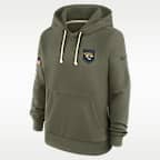 Sudadera con gorro sin cierre Nike Dri-FIT de la NFL para mujer Jacksonville Jaguars Salute to Service Sideline