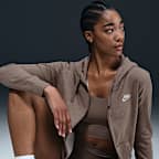 Sudadera con gorro de cierre completo para mujer Nike Sportswear Club Fleece