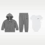 Nike Baby (0-6M) 3-Piece Bodysuit and Pants Set