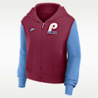 Philadelphia Phillies Cooperstown Women's Nike MLB Full-Zip Hoodie