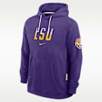 Sudadera con gorro sin cierre universitaria Nike Dri-FIT para hombre LSU Sideline Standard Issue