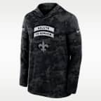 New Orleans Saints Salute to Service Sideline Men's Nike Dri-FIT NFL Long-Sleeve Hooded Top