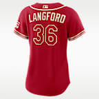 Wyatt Langford Texas Rangers City Connect Women's Nike MLB Stadium Jersey