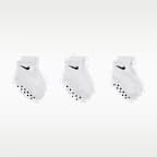 Nike Baby Swoosh Ankle Gripper Socks (3-Pairs)