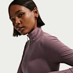 Nike Sportswear Chill Knit Women's Tight Quarter-Zip Long-Sleeve Ribbed Top