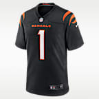 Jersey de futbol americano Game para hombre NFL Cincinnati Bengals (Ja'Marr Chase)
