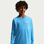 Playera de manga larga para niños grandes Nike Sportswear