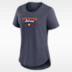 Houston Astros Arched Team Name Women's Nike MLB T-Shirt