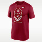 Playera universitaria Nike Dri-FIT para hombre Alabama Primetime Football Icon Legend