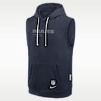 Sudadera con gorro sin cierre sin mangas Nike Dri-FIT de la NFL para hombre Chicago Bears Sideline