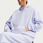 Pants oversized de tiro alto con dobladillo para mujer Nike Studio Fleece Medium Weight