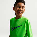 Playera de manga corta Dri-FIT UV para niño talla grande Nike Swim Hydroguard