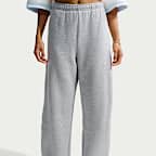 Nike Studio Fleece Medium Weight Women's Loose Pleated Press-Stud Trousers